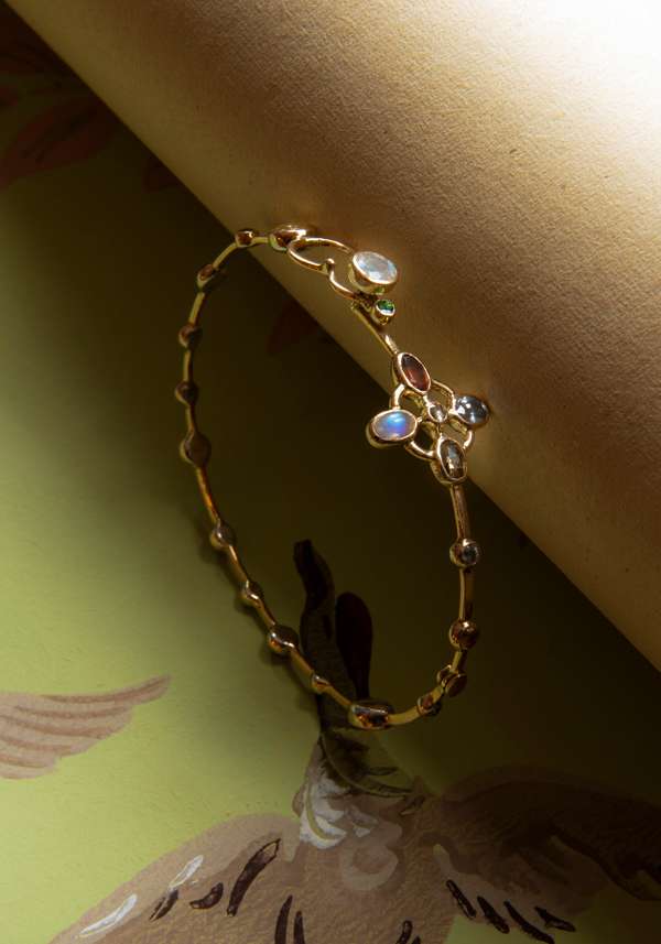 Rose & Lini DORETTE GOLD STUDDED “JARDINAGE BRACELET” #1 Italia