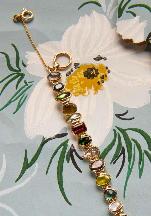 Rose & Lini DORETTE GOLD STUDDED “SOUPLE BRACELET” In Linea