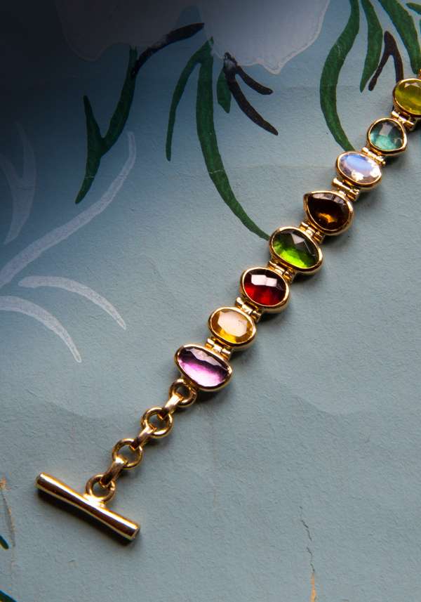 Rose & Lini DORETTE GOLD STUDDED “SOUPLE BRACELET” In Linea