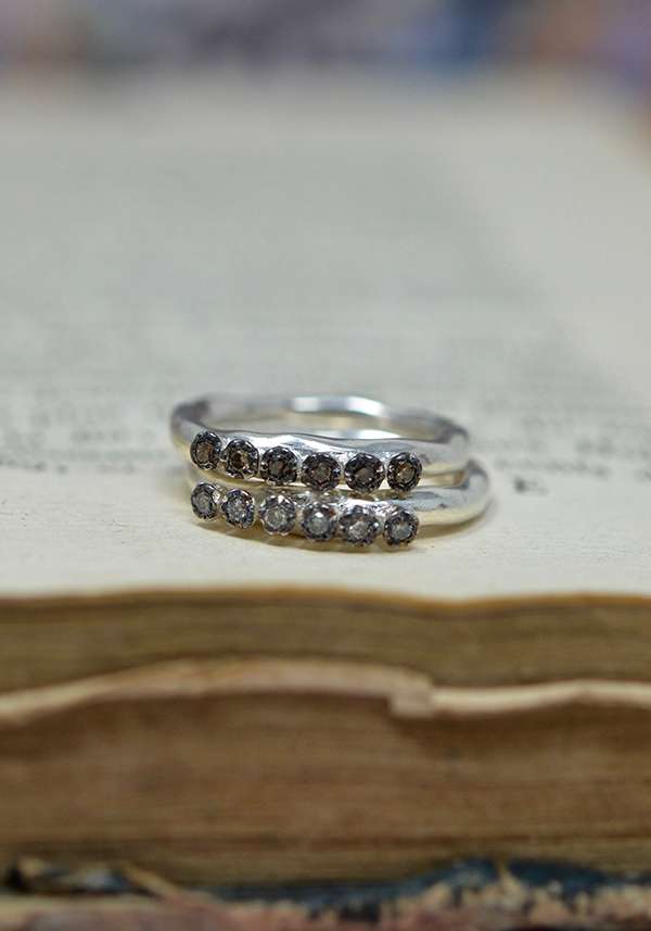Rose & Lini ROSAMARIA COGNAC DIAMONDS “POPPY” RING Nuova