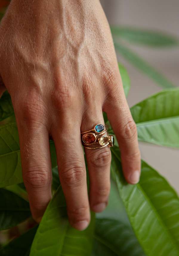 Rose & Lini MAITEA “TOURMALINE” YELLOW RING Sottocosto