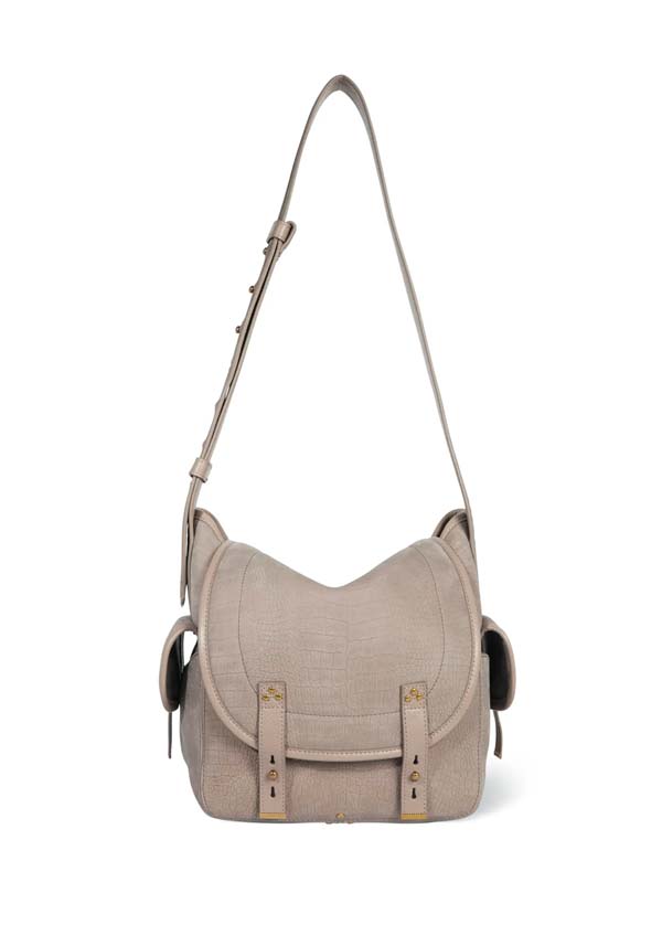 Rose & Lini JÉRÔME DREYFUSS “STAN L” CROCO STONE SHOULDER BAG Convenienza