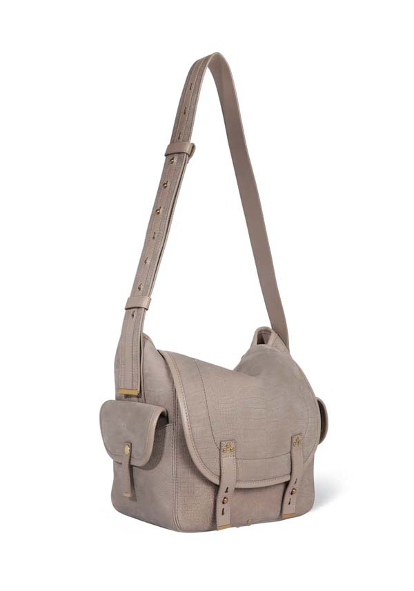 Rose & Lini JÉRÔME DREYFUSS “STAN L” CROCO STONE SHOULDER BAG Convenienza