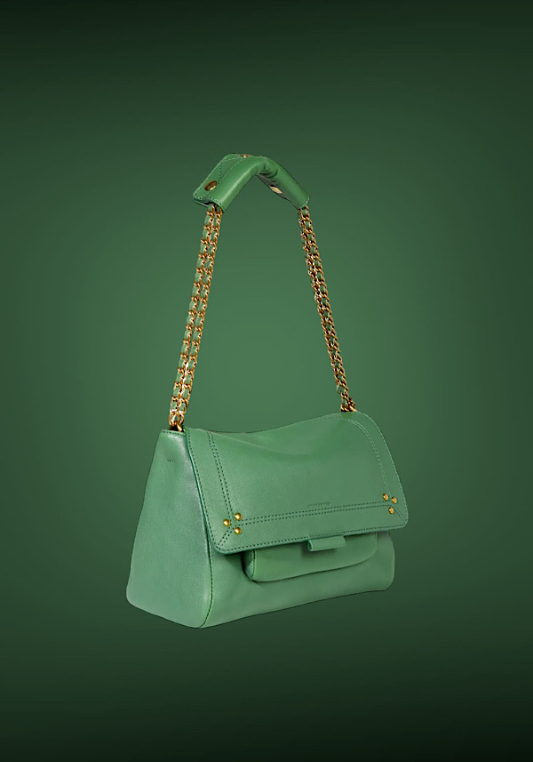 Rose & Lini JÉRÔME DREYFUSS “LULU M” CELADON GREEN LEATHER BAG Bestseller