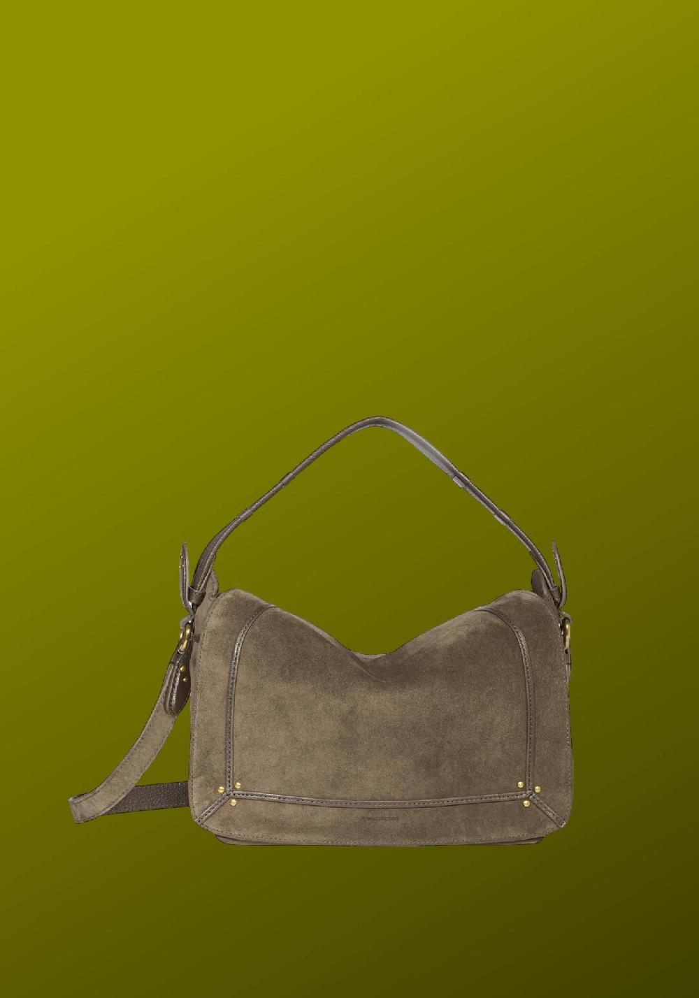 Rose & Lini JÉRÔME DREYFUSS “PEPITO M” SAVANE SUEDE LEATHER BAG Enormi risparmi