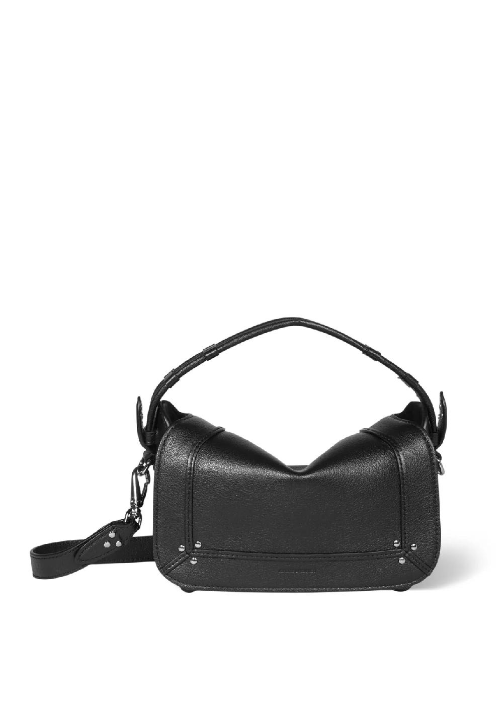 Rose & Lini JÉRÔME DREYFUSS “PEPITO S” BLACK & SILVER LEATHER BAG Sconti VIP