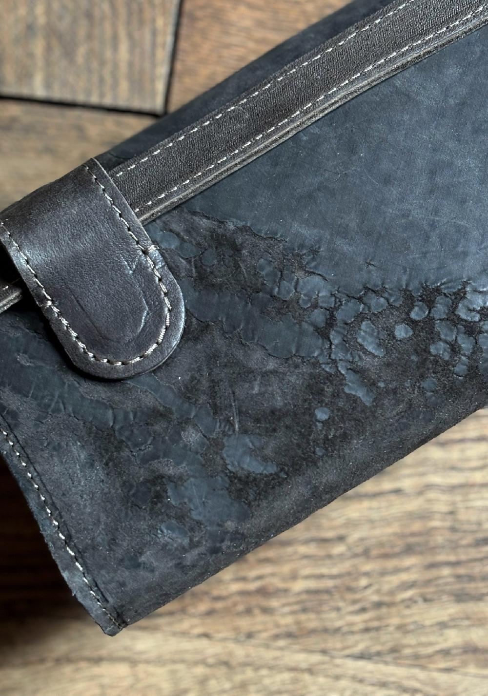 Rose & Lini TAGLIOVIVO ONYX LEATHER “MARSUPIO RING” BAG Prezzo basso