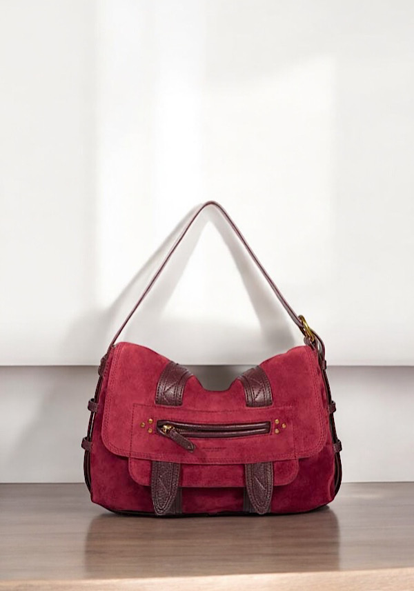 Rose & Lini JÉRÔME DREYFUSS “JOE S” BURGUNDY SHOULDER BAG ACQUISTA ORA