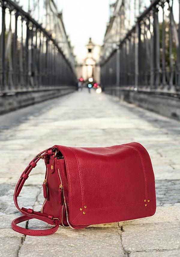 Rose & Lini JÉRÔME DREYFUSS “IGOR” RUBY LEATHER BAG Ultimo giorno