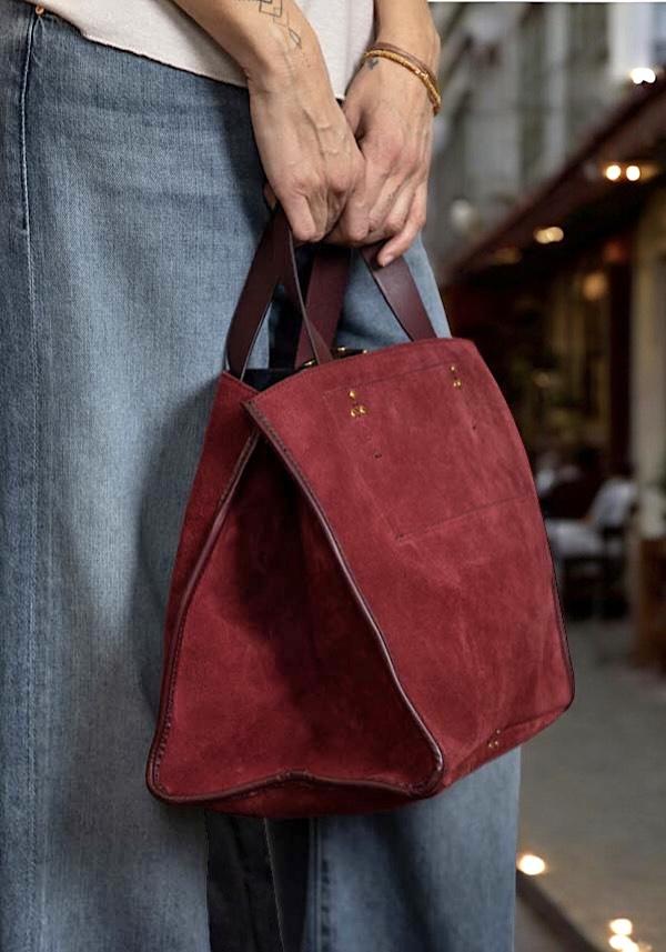 Rose & Lini JÉRÔME DREYFUSS “LEON M” BURGUNDY BAG Promozione temporanea