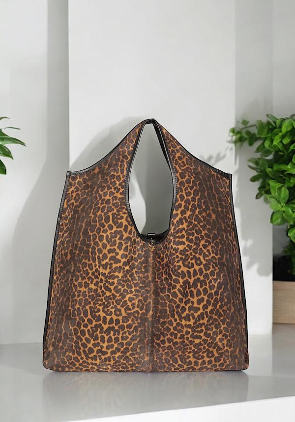 Rose & Lini JÉRÔME DREYFUSS “PACO” LEOPARD SUEDE LEATHER BAG Fino al 65% di sconto