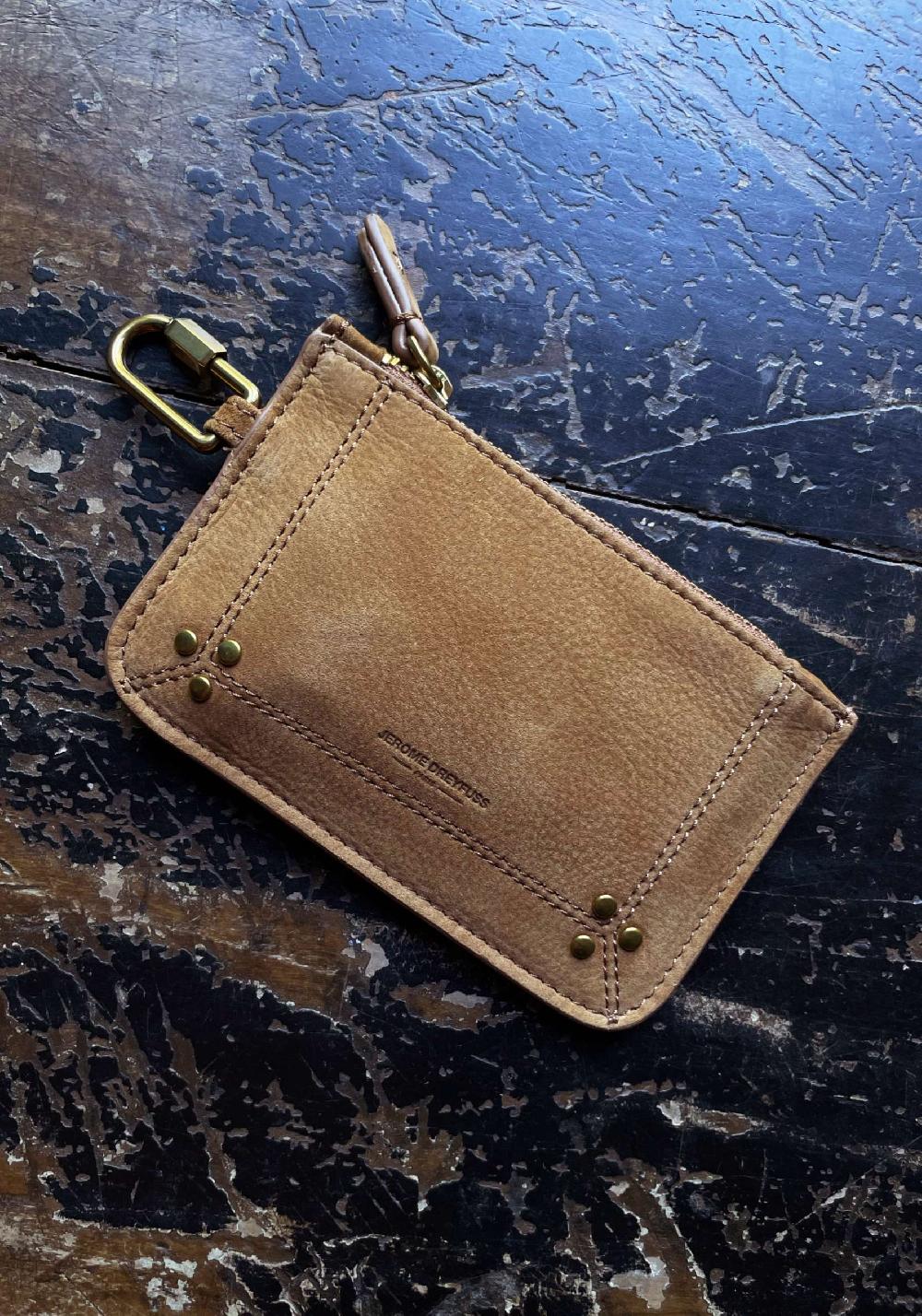 Rose & Lini JÉRÔME DREYFUSS “POPOCHE XS” TABAC SUEDE POUCH Offerta speciale della fabbrica