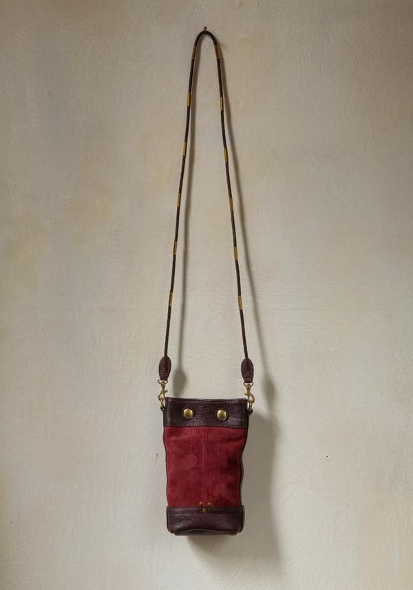Rose & Lini JÉRÔME DREYFUSS “BEN MINI” BURGUNDY LEATHER BAG Discount Store per i nuovi prodotti