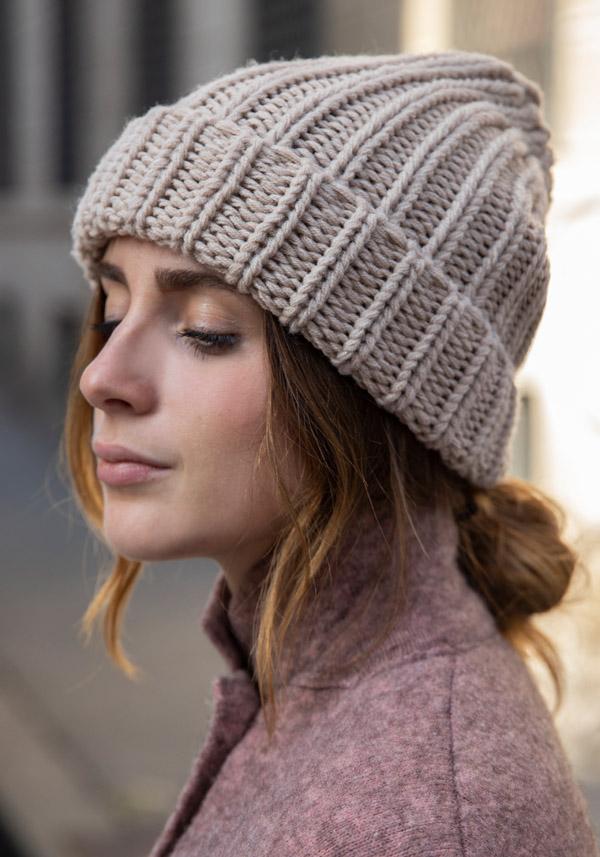 Rose & Lini DANIELAPI MERINO’S WOOL “PUNTO PANNOCCHIA” PORRIDGE BEANIE Duty-free