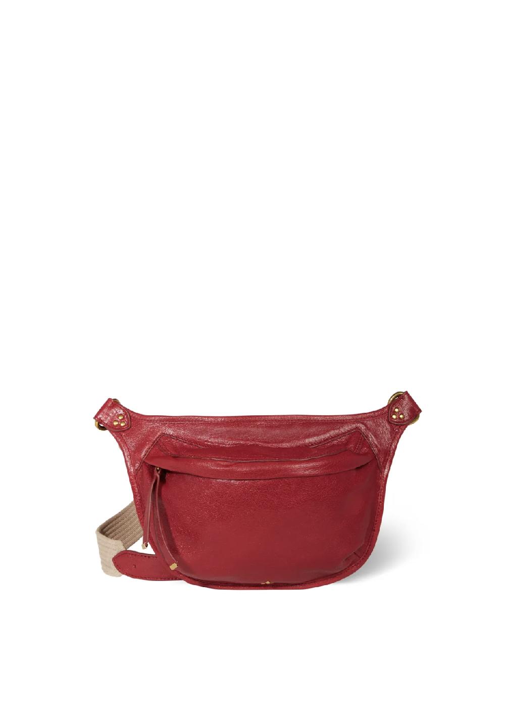 Rose & Lini JÉRÔME DREYFUSS “STAN BANANE” RUBY LEATHER BAG Promozione