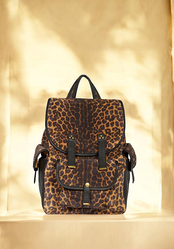 Rose & Lini JÉRÔME DREYFUSS “STAN” LEOPARD SUEDE LEATHER BACKPACK Pezzi Unici