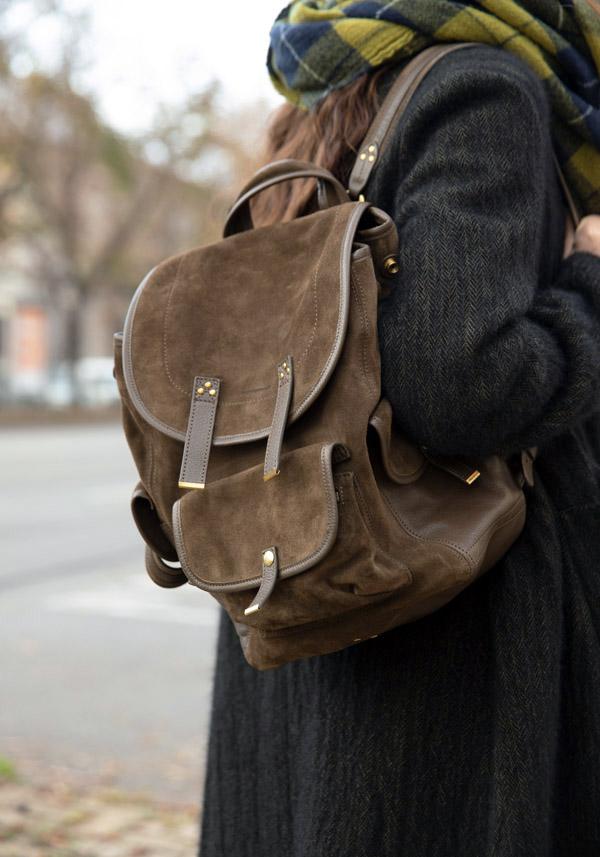 Rose & Lini JÉRÔME DREYFUSS “STAN” SAVANE SUEDE LEATHER BACKPACK Soddisfazione Garantita