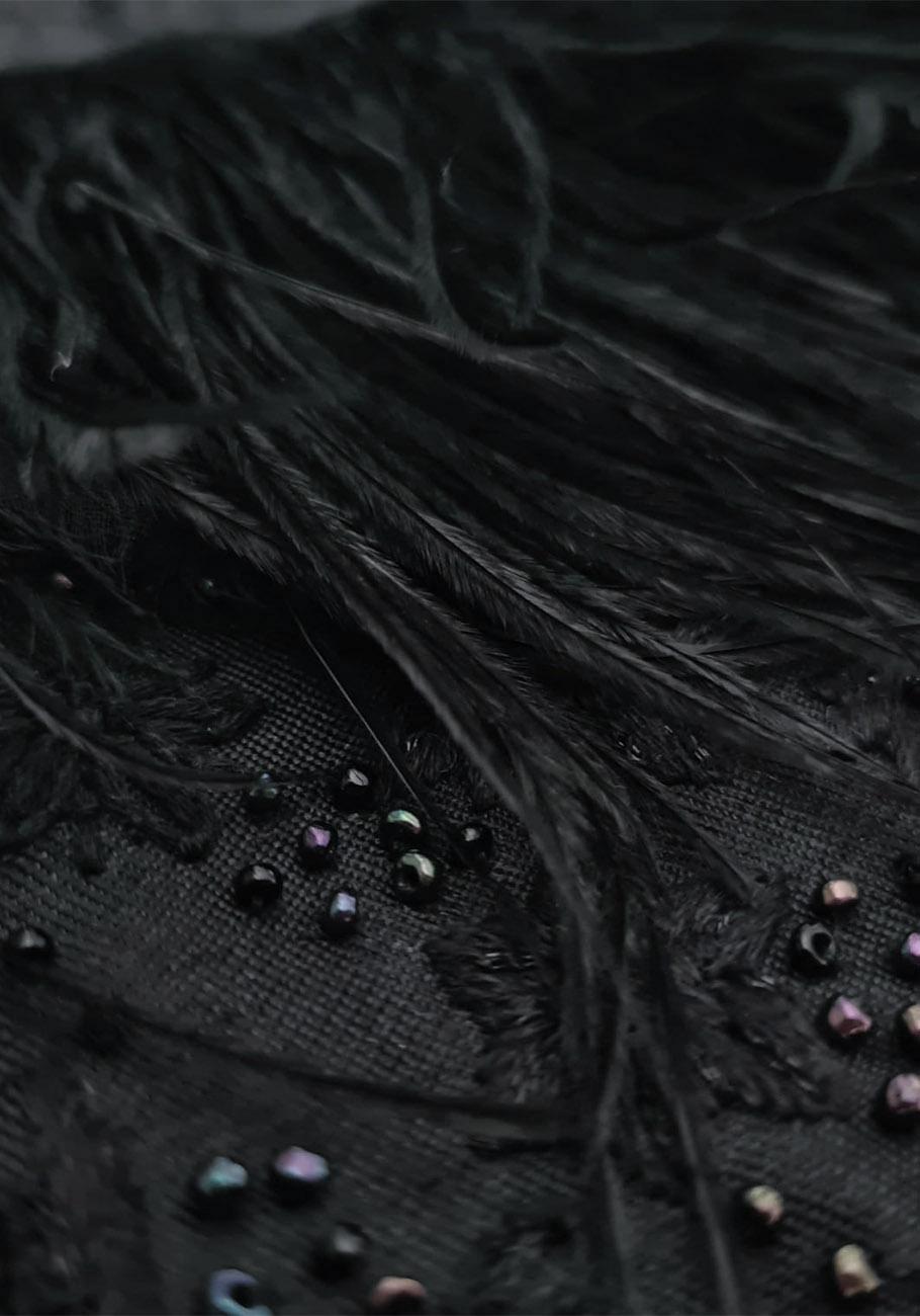 Rose & Lini AN AN LONDREE SILK “DOUBLE BAG WFO” BLACK Prezzo Ridotto