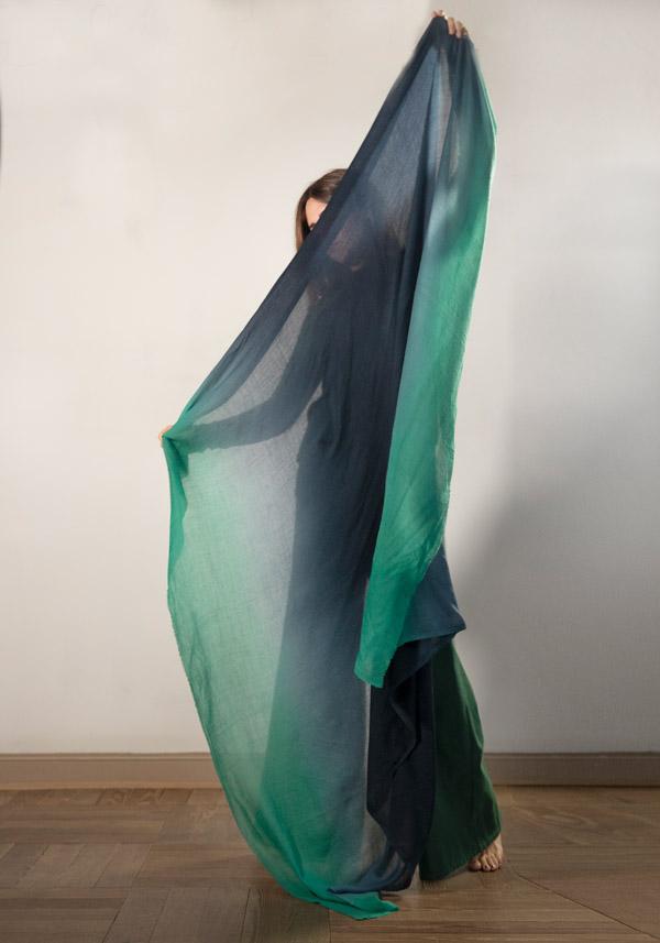 Rose & Lini FALIERO SARTI CASHMERE “VELINA” STOLE GREEN 50% di sconto per tempo limitato