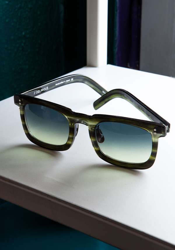 Rose & Lini DELIRIOUS “MAHARAJA” #3 GREEN SUNGLASSES Italy