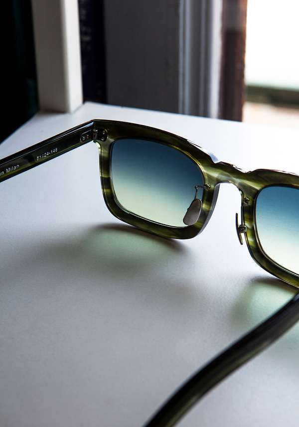Rose & Lini DELIRIOUS “MAHARAJA” #3 GREEN SUNGLASSES Italy