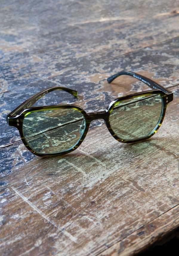 Rose & Lini DELIRIOUS “SCRIBA L” #3 GREEN SUNGLASSES Italia