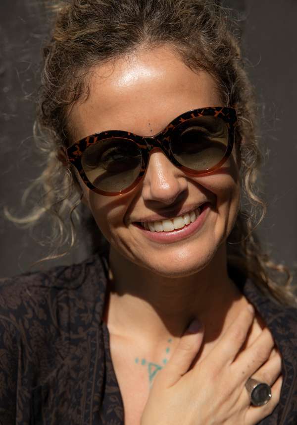 Rose & Lini NATHALIE BLANC BROWN & TURTLE SUNGLASSES Acquista Ora
