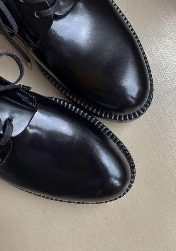 Rose & Lini ROCCO P. “SHOES 17612” BLACK LEATHER SHOES Sconto