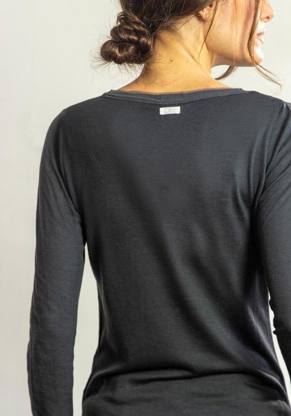Rose & Lini ANTIPAST WOOL “T-SHIRT KNT30S” CHARCOAL Hotsell
