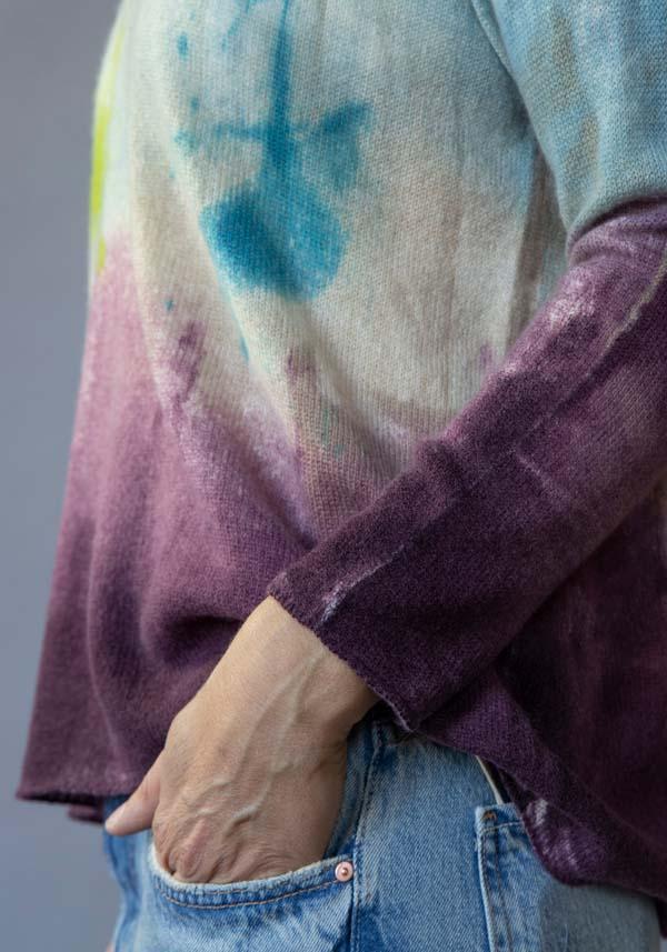 Rose & Lini FISSORE CASHMERE KNIT “BRUCO 09” SKY Saldi Di Fabbrica