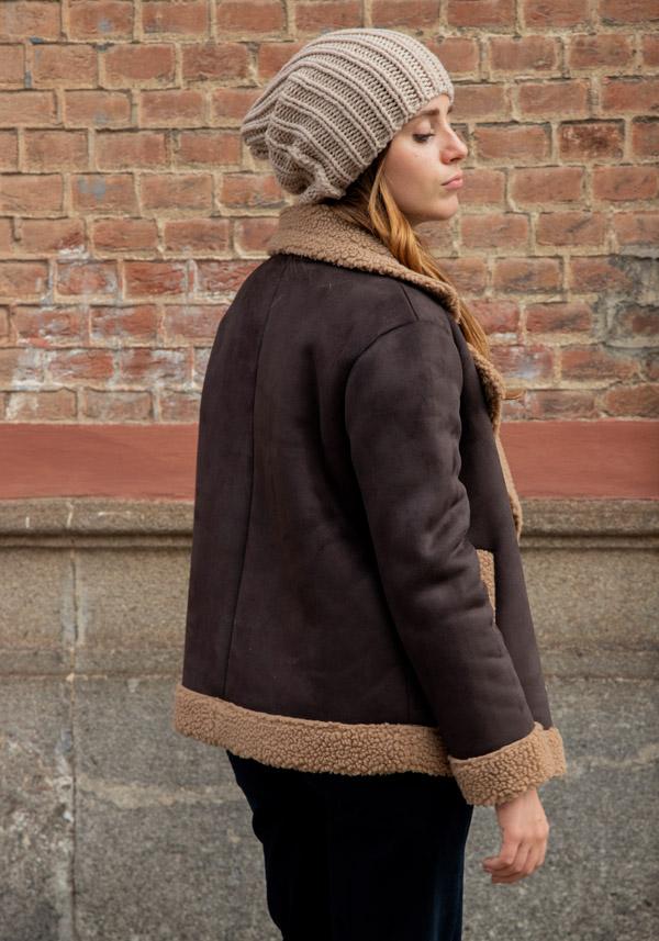 Rose & Lini LEON & LULU “CABAN 6 BUTTON” ESPRESSO & CREAM JACKET Moda