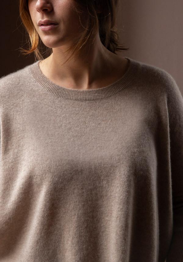 Rose & Lini ABSOLUT CASHMERE “PONCHO ASTRID” CHESTNUT Offerta Giorno del Papà
