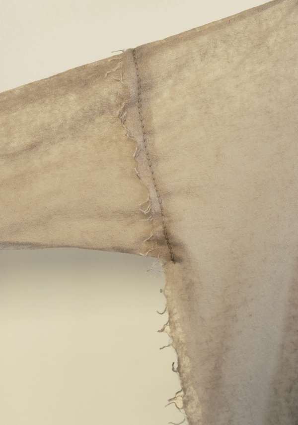 Rose & Lini LALAERRE CASHMERE “FRINGES PONCHO” BEIGE Vendita calda