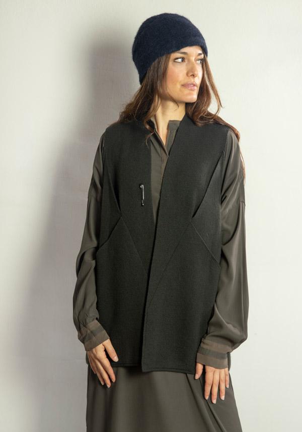 Rose & Lini OYUNA REVERSIBLE CASHMERE “JACKET MUNDAT” FOREST & OCEAN Offerte stagionali
