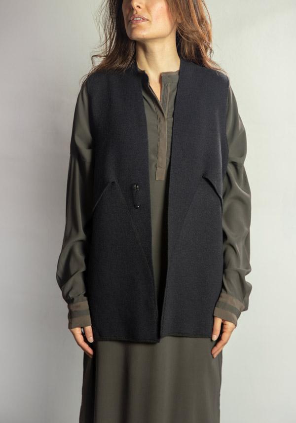 Rose & Lini OYUNA REVERSIBLE CASHMERE “JACKET MUNDAT” FOREST & OCEAN Offerte stagionali