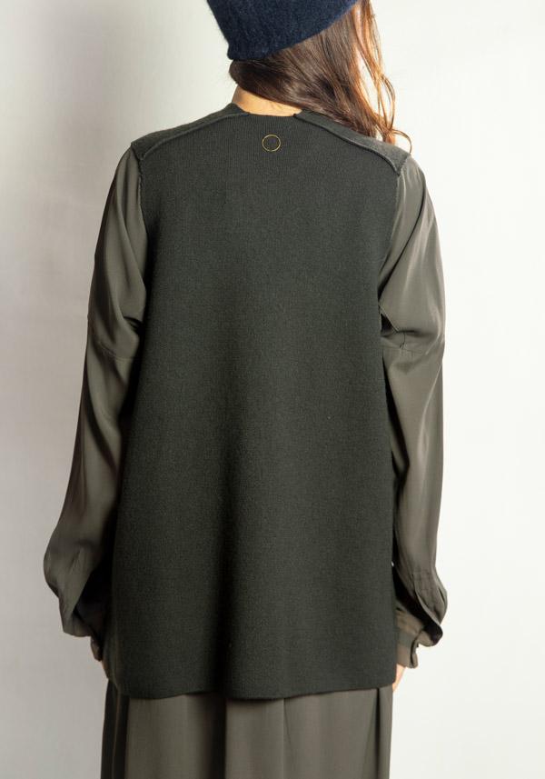 Rose & Lini OYUNA REVERSIBLE CASHMERE “JACKET MUNDAT” FOREST & OCEAN Offerte stagionali