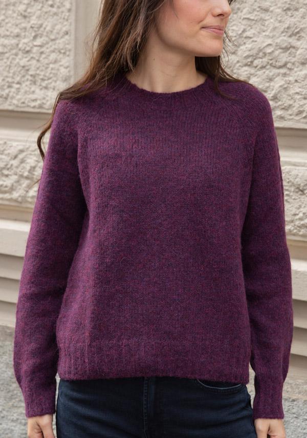 Rose & Lini OLIVER LATTUGHI BABY ALPACA “R-NECK” SHIRAZ PULL Enormi risparmi