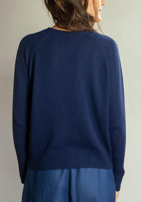 Rose & Lini THAT’S ALYKI CASHMERE “CORINNE” NEPTUNE SWEATER Super Saving Price