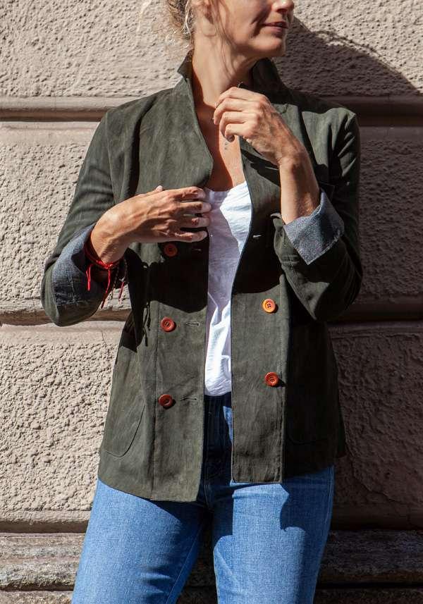 Rose & Lini IBRIGU MILITARY SUEDE LEATHER JACKET 122 Fino al 60% di sconto