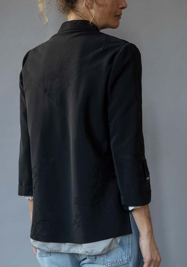 Rose & Lini IBRIGU SILK JACKET “INCROCIATA GJ42” BLACK Only for today