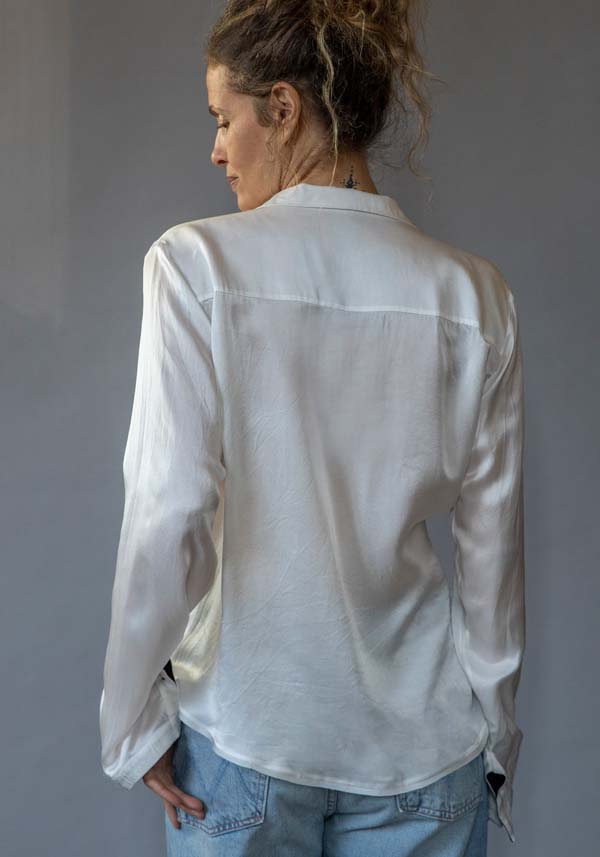 Rose & Lini IBRIGU PRINTED SILK “SHIRT CM20” WHITE Sostegno trimestrale