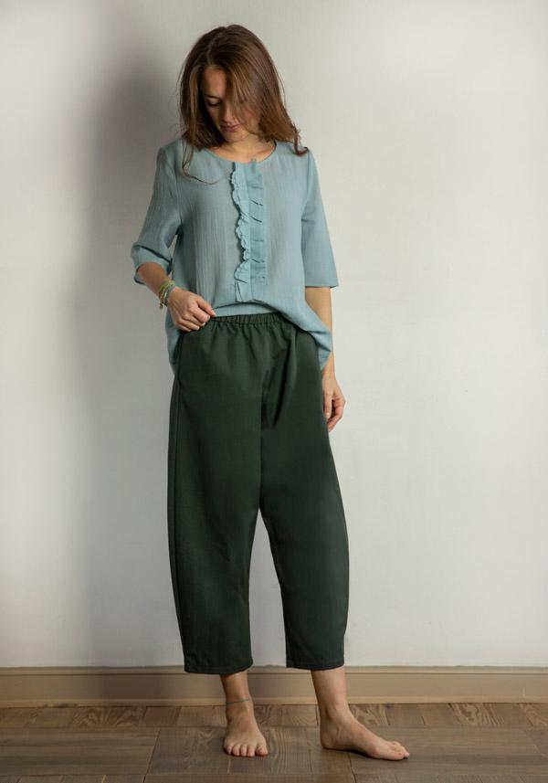 Rose & Lini APUNTOB COTTON “PANTS 540” FOREST Solo un giorno rimasto