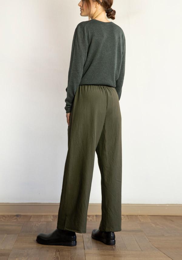 Rose & Lini APUNTOB COTTON & WOOL “PANTS 1382” MILITARY 50% di sconto con spedizione gratuita