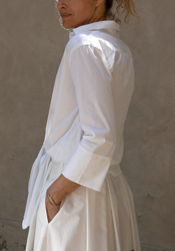 Rose & Lini FINAMORE COTTON “SARAH” WHITE SHIRT 50% di sconto per tempo limitato