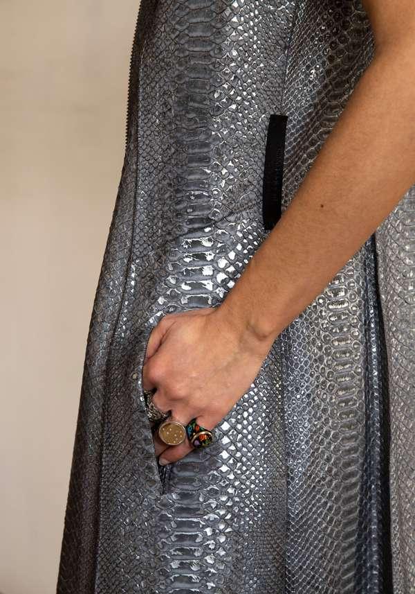 Rose & Lini SIMONA TAGLIAFERRI SILVER PYTHON GILET In Linea
