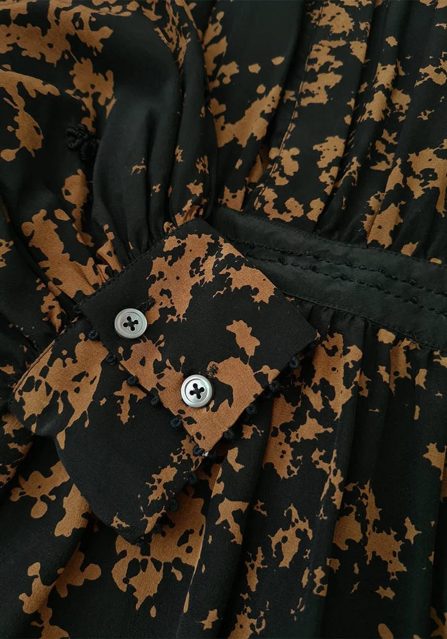 Rose & Lini AN AN LONDREE SILK “WAIST DRESS” BLACK Vendita