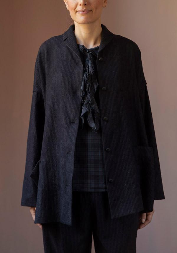 Rose & Lini APUNTOB WOOL “JACKET 1752” BLACK Negozi Online