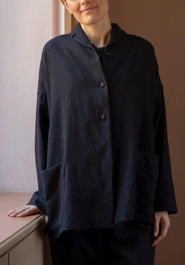 Rose & Lini APUNTOB WOOL “JACKET 1752” BLACK Negozi Online