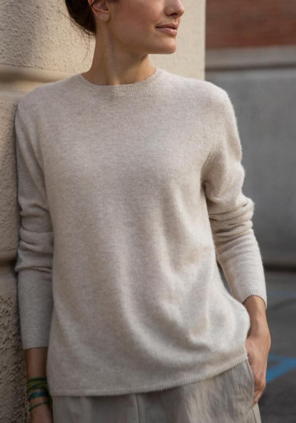 Rose & Lini APUNTOB CASHMERE & ALPACA “PULL 1889” SAND Acquista Ora
