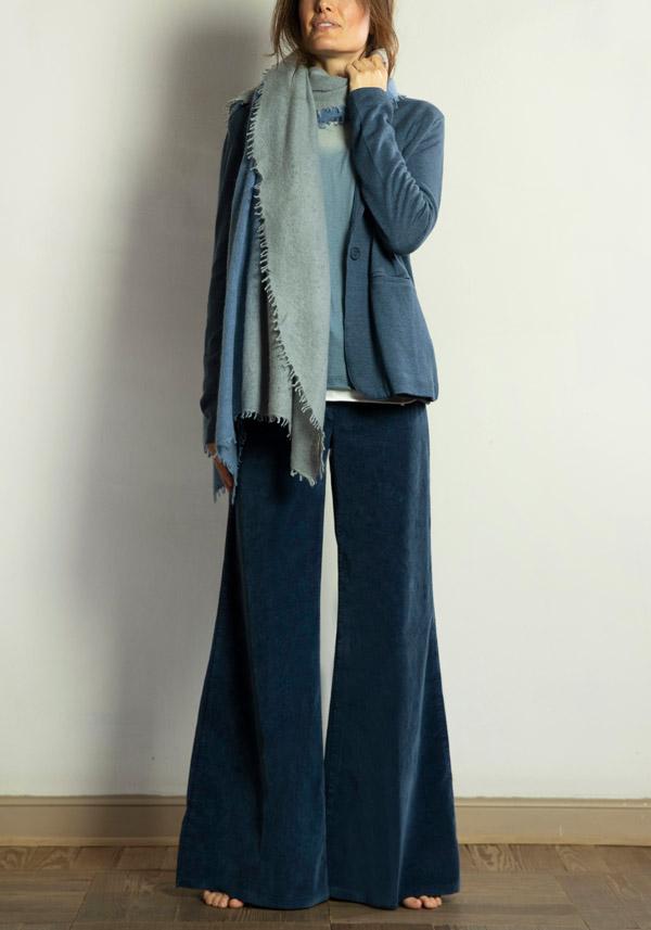 Rose & Lini MIRROR IN THE SKY CASHMERE “INDRA” V-NECK SWEATER STONE & GRANITE Fino Al -60%